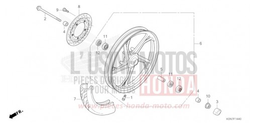 RUOTA ANTERIORE CBF125MM di 2021